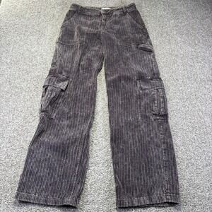 BDG Pants Womens 0 Purple Corduroy Cargo Utility Straight Leg Casual Pockets